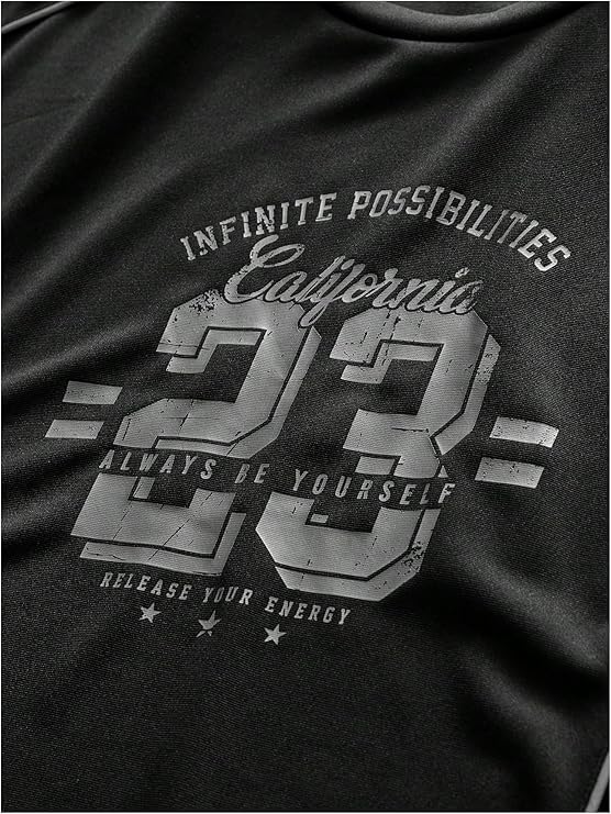 Men's Number Graphic Oversized Jersey Shirts Short Sleeve Crew Neck Baggy Summer T Shirt