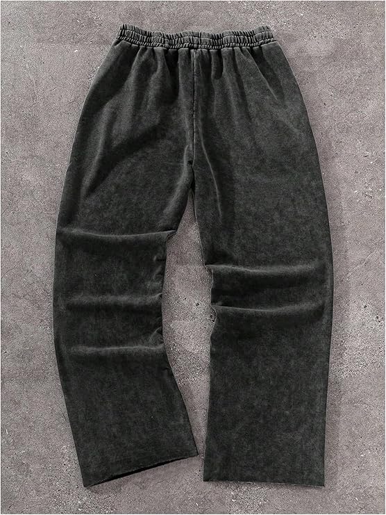 Men's Y2k Baggy Sweatpants Straight Leg Drawstring Elastic Waist Hip Hop Casual Pants Streetwear