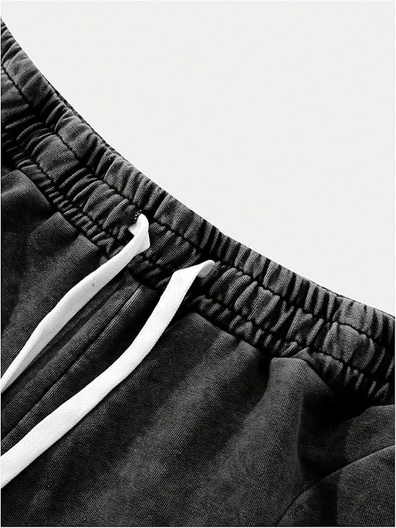Men's Y2k Baggy Sweatpants Straight Leg Drawstring Elastic Waist Hip Hop Casual Pants Streetwear